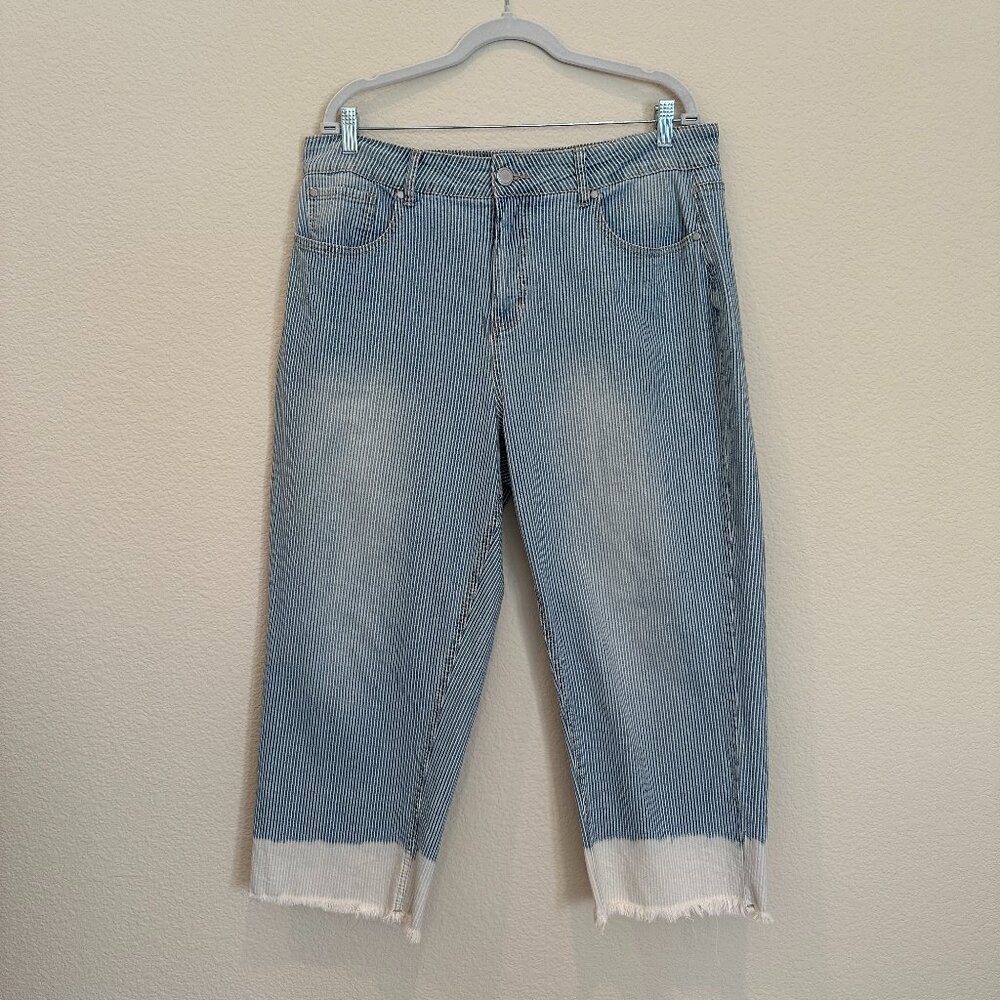WESTBOUND the HIGH RISE fit Blue and White Stripe Pants
